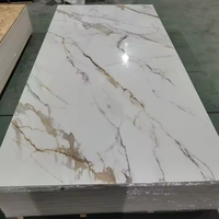 Fournisseur direct d'usine, panneau mural en PVC imperméable, feuille de marbre brillant UV