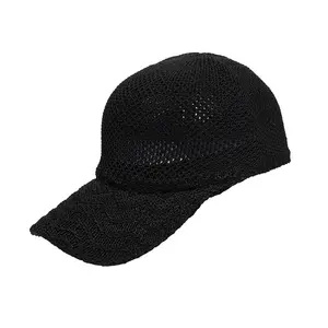 Бейсболка сетчатая соломенная дышащая шляпа для мужчин и женщин, летняя плетеная шапка из рафии