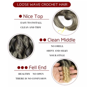 Extensiones de Cabello Ondulado para Trenzas Francesas de 150g, Extensiones de Cabello de Ganchillo para Mujer - Product Image 4