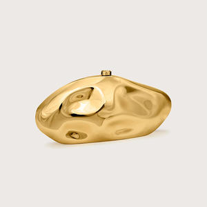 现货批发奢华设计师风格女装新款离合器不规则PVC时尚晚装包钱包金属链手提包 - Product Image 6