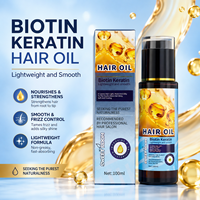 Set Perawatan Rambut Profesional Biotin Keratin 4 in 1: Shampoo, Kondisioner, Masker Rambut, dan Minyak Esensial