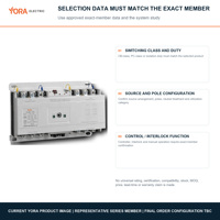Commutateur de transfert automatique YORA ATS CB Classe Double Alimentation Triphasé 4 Pôles 63A 125A 250A 400A 630A 800A pour Commutation Hors/Sur Réseau et Générateur