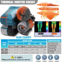 Personnalisé laine mérinos doux chaud thermique randonnée équipage hommes travail Ski hiver extérieur chaussettes Trekking randonnée Wading Trail travail chaussettes