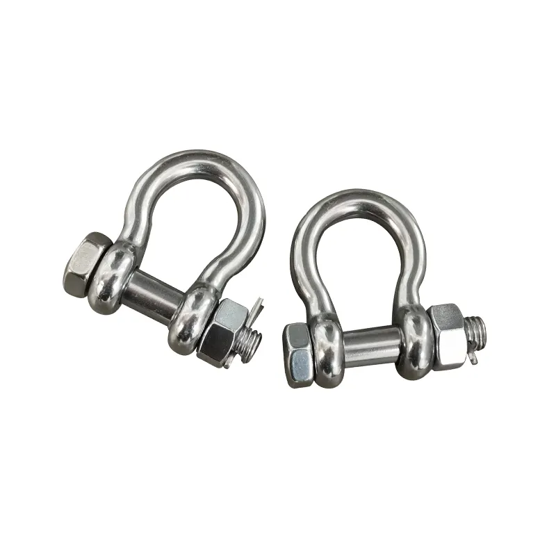 Stainless Steel 316 Bolt Type Forged Anchor Bow Shackle With Cotter Pin Lock