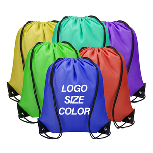 High Quality 210d Polyester Sports Drawstring Backpack Cheap Promotional Eco-Friendly Cartoon Pattern Design