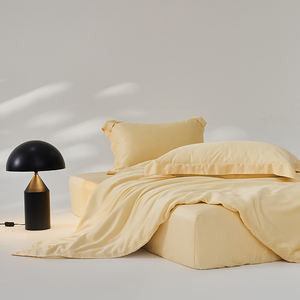 King Queen housse de couette simple drap de lit taies d'oreiller doux et soyeux pour la peau dormir nu Lyocell refroidissement été ensemble de literie - Product Image 3