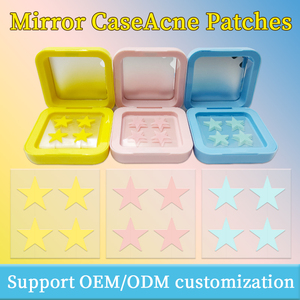 Patchs Hydrocolloïdes Anti-Boutons Marque Blanche Star avec Boîte Miroir Colorée – 32 Unités, Invisibles et Imperméables pour le <span class=keywords><strong>Visage</strong></span> - Product Image 2