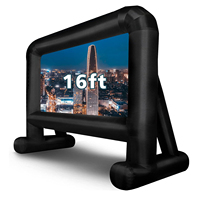 TPU Eco Foldable Projection Fabric Woven Base Outdoor Inflatable Screen Material