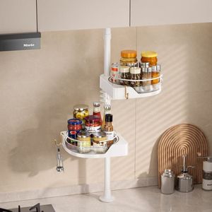 360 °   <span class=keywords><strong>Étagère</strong></span> de rangement rotative avec poteau, organisateur d'<span class=keywords><strong>épices</strong></span> de cuisine multifonctionnel <span class=keywords><strong>à</strong></span> 2 niveaux et <span class=keywords><strong>étagère</strong></span> <span class=keywords><strong>à</strong></span> cosmétiques pour salle de bain - Product Image 6