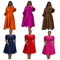 Robes transfrontalières 2026 à succès en stock – Vêtements décontractés pour femmes, couleur unie, à fines rayures, tendance