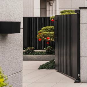 Villa moderne de style européen portail de jardin pivotant système électrique extérieur rétractable personnalisé automatique peinture couleur - Product Image 6