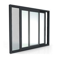 Offre Spéciale à rupture thermique vitrage aluminium encadré porte coulissante en verre fenêtre bas prix aluminium brun couleur fenêtre coulissante