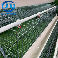 Cage à poules pondeuses à 4 niveaux et 5 portes, type A, galvanisée à chaud, équipement d'élevage avicole pour poules pondeuses