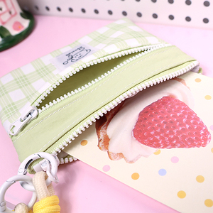 Custom Handmade <b>Cute</b> Silk Screen Printed Coin Purse Card Holder Double Zipper Small Pouch <b>Wallet</b> Travel Organizer Mini Bag Gift - Product Image 2