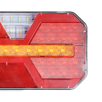 Feu arrière de remorque LED à clignotant séquentiel, feu de position latéral, feu combiné arrière, lentille transparente, 12V 24V, universel, adaptable