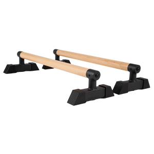 MKAS Calisthenics Push Up Stand Mango <span class=keywords><strong>Calistenia</strong></span> Madera Push Up Parallettes Bar Street Workout Madera y acero Parallettes - Product Image 1