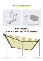 Auvent rétractable électrique enroulable, pare-soleil pour terrasse, porche, toile pour extérieur, maison, jardin
