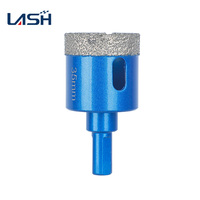 Jeu de 9 scies cloches diamantées brasées épaissies de 6mm/8mm/10mm/20mm/25mm/35mm/50mm avec tige de connexion en aluminium pour perceuse électrique