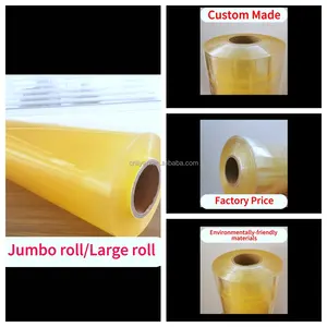 Jumbo/Large Roll PVC Cling Film Plastic Wrap Food Grade Commercial And Household Economic Pack
