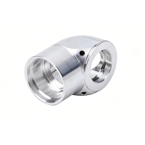 Adaptateur coudé en aluminium 90 degrés usiné CNC 3D sur mesure avec prototypage rapide pour usage automobile et industriel - Product Image 4