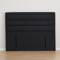 Tête de lit moderne double avec tissu en lin tufté Design doux Style à bas prix Fentes d'assemblage pour base de lit