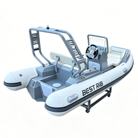 Bateau pneumatique semi-rigide (RIB) personnalisé à coque en aluminium, certifié CE, idéal pour l'observation des oiseaux et les excursions dans les réserves naturelles