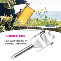 Fourche à désoperculer réglable en acier inoxydable Honey Keeper, coupe-cire double aiguille, outil multifonctionnel pour apiculteur