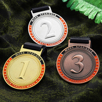 Médaille sportive personnalisée en alliage de zinc, plaquée or, argent, cuivre, avec logo en relief 3D, médaille personnalisée