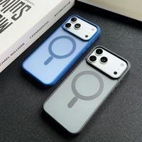 Coque de téléphone givrée avec chargeur sans fil, antichoc, en TPU et PC, finition mate pour iPhone 18 17 16 15 Air Plus Pro Max