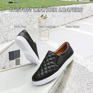 Customized <b>Ladies</b> Loafers Genuine Leather <b>Shoes</b> Anti-Slippery Solid Comfort All-Season Design for Summer Winter Spring Autumn - Product Image 2