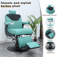 Fauteuil de Barbier Électrique de Luxe Haut de Gamme Moderne et Robuste avec Massage pour Hommes, Idéal pour Salon de Coiffure et Rasage