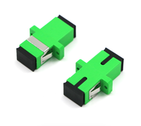 FTTx FTTH Plastik One Part Coupler Flange Simplex Duplex SC APC Adaptor Serat Optik