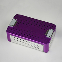 Boîte de stérilisation en aluminium de haute qualité, instruments chirurgicaux orthopédiques médicaux, boîte à vis et à clous, conteneur de désinfection