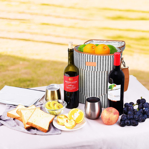 Sac isotherme portable en polyester pour la plage, le camping, les fêtes, avec logo personnalisé, imperméable, pour 4 bouteilles de vin, sac à dos isotherme - Product Image 1