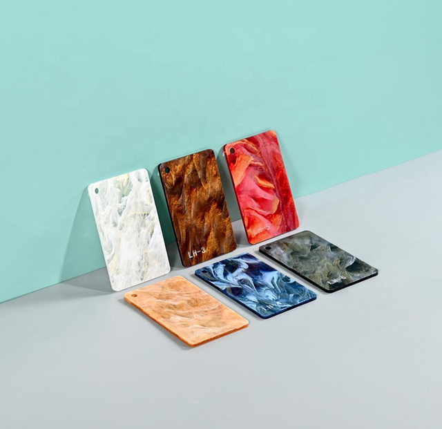 Customize Colorful Pearl Artificial Stone Type Acrylic Solid Surface Stone Marble Acrylic Sheets
