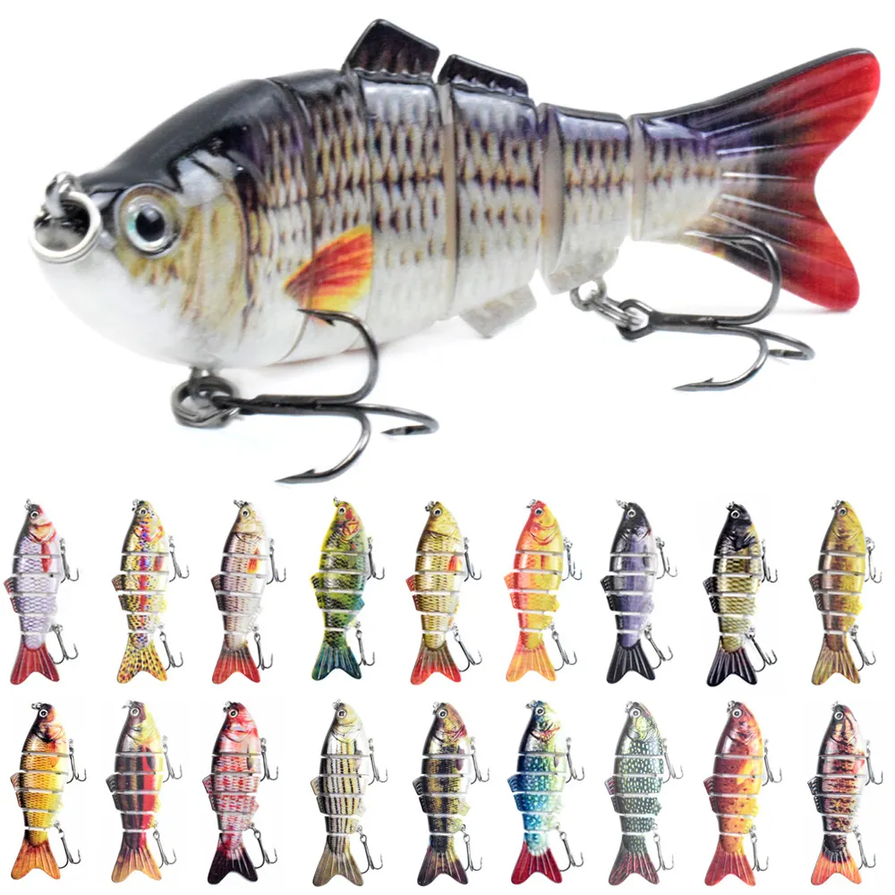 16.5g Artificial 6 Segmented Jointed Freshwater Fishing Hard Lure Swimbait for Pike