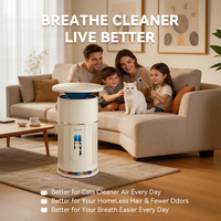 Purificateur d'air intelligent pour animaux domestiques, connecté en Wi-Fi, filtre HEPA, débit d'air élevé, élimination des odeurs d'animaux et des poils, élimination des PM2.5