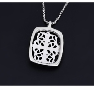 Fábrica de Joyería, Joyería al por Mayor para Mujer, Collares con Colgante Geométrico Cuadrado y Rectangular de Acero Inoxidable Chapado en Titanio - Product Image 2