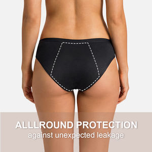 Culottes menstruelles respirantes en coton pour femmes, taille basse, lavables, flux abondant, 4 couches, <span class=keywords><strong>anti</strong></span>-fuites, pour femmes et filles - Product Image 4