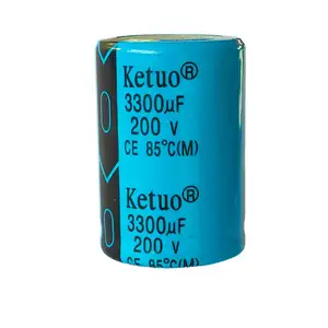 Niujiao Aluminum Electrolytic Capacitors 200V3300UF with 35*50mm Size and 85C-2 Rating for Various Applications