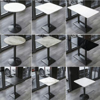 Modernes Design Kunstmarmor Restaurant-Möbel Esstisch mit Metallgestell Langlebig Umweltfreundlich für Restaurants Cafés Geschäfte