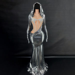 ANSZKTN Y4443 abbigliamento donna all'ingrosso abiti da sera per le donne vestito lungo elegante di cristallo nuovo disegno - Product Image 1