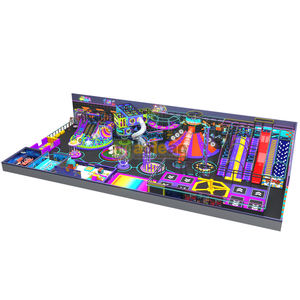 สถานที่เล่นสนุกครบวงจร Neon Dazzle สไลเดอร์วนเวียนสีสันสดใส แทรมโพลีน บ่อบอลแบบอินเทอร์แอคทีฟ สำหรับทุกเพศทุกวัย ทันสมัย ได้รับมาตรฐาน TUV/CE - Product Image 1