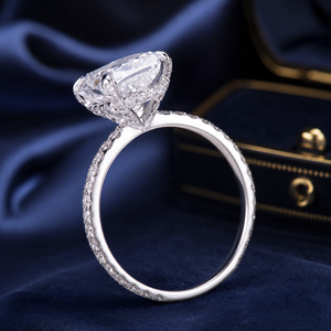 Messi Jewelry MSR-510 Wedding Engagement Jewelry 18K Solid Gold CVD HPHT 3.2CT E VS1 Cushion Cut Lab Grown Diamond <b>Ring</b> - Product Image 2