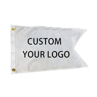 Ben Bir Teknedeim 12X18 İnç Polyester Kumaş Çift Taraflı Baskılı Özel Logo Tekne Bayrakları