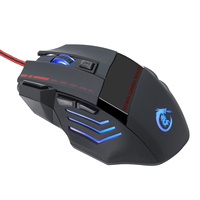HXSJ Mini clavier de jeu RVB à une main Contrôleur de jeu portable Combo PC Gamer avec 35 touches et souris filaire Vente en gros