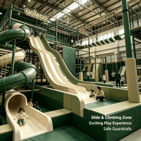 Aoleao Aire de jeux intérieure personnalisée Thème Ville spatiale, Piscine à balles, Toboggan, Mur d'escalade, Jeux sensoriels pour enfants, Aire de jeux souple, Certifié CE TUV
