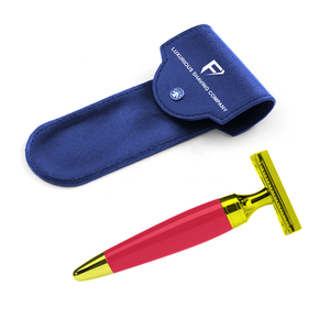 Maquinilla de afeitar de seguridad clásica de doble filo con mango de madera Hoja de acero inoxidable Reutilizable Metal Based Classic - Product Image 3