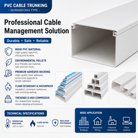 Goulotte de câblage auto-adhésive en PVC avec film de protection bleu pour une installation rapide des câbles sur surface