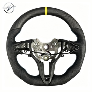 Volante de fibra de carbono mate con empuñaduras de cuero perforado al por mayor para Hyundai I30N I20N ElantraN <span class=keywords><strong>N</strong></span>-line <span class=keywords><strong>Fastback</strong></span> - Product Image 1